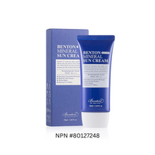 Load image into Gallery viewer, BENTON Skin Fit Mineral Sun Cream is a gentle, mineral-based sunscreen that offers strong SPF protection while caring for your skin. Formulated with natural ingredients, this sun cream is designed to provide broad-spectrum UV defense without irritating sensitive skin. Its lightweight, non-greasy texture absorbs quickly and leaves no white cast, making it perfect for daily use. Enriched with soothing and hydrating components, BENTON Skin Fit Mineral Sun Cream ensures your skin stays protected, calm, and mois