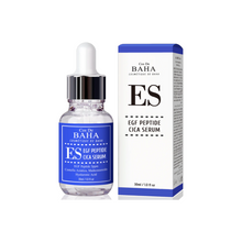 Load image into Gallery viewer, COS DE BAHA (ES) EGF Peptide CICA Serum is a rejuvenating and soothing serum designed to promote skin healing and improve overall skin texture. Enriched with Centella Asiatica Extract and EGF (Epidermal Growth Factor), it helps to accelerate skin repair and reduce the appearance of fine lines and wrinkles. The serum also includes a blend of Peptides, Sodium Hyaluronate, and botanical extracts like Aloe Vera and Camellia Sinensis, which work together to hydrate, calm, and strengthen the skin barrier. Perfect