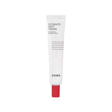 COSRX AC Collection Ultimate Spot Cream is designed to target and treat breakouts effectively. This cream combines the soothing properties of Aloe Barbadensis Leaf Water with the healing benefits of Tea Tree Leaf Oil and Calamine. The formula also features Centella Asiatica derivatives—Asiaticoside, Asiatic Acid, and Madecassic Acid—to reduce inflammation and promote healing. Ideal for acne-prone skin, this spot treatment helps clear blemishes quickly while preventing future breakouts.