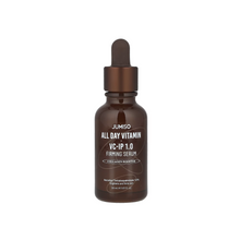 Load image into Gallery viewer, JUMISO All Day Vitamin VC-IP 1.0 Firming Serum delivers a radiant, youthful glow with a powerful blend of Ascorbyl Tetraisopalmitate (Vitamin C derivative), Tocopherol (Vitamin E), and Bakuchiol. This lightweight serum brightens skin tone, improves firmness, and reduces signs of aging while Niacinamide enhances clarity and balances oil production. Enriched with Centella Asiatica Oil and Sodium Hyaluronate, it soothes and hydrates, leaving your skin plump and revitalized. Perfect for daily use to achieve smo