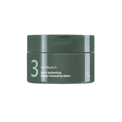 NUMBUZIN No.3 Skin Softening Mask-Cleansing Balm is a dual-action balm that melts away makeup and impurities while softening the skin. Formulated with Tea Tree, Rosemary, and Camellia Leaf Extracts, it purifies and soothes, while Charcoal Powder and clays deeply cleanse and refine pores. Ideal for all skin types, this balm leaves skin feeling fresh, smooth, and revitalized.