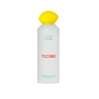 TOCOBO AHA BHA Lemon Toner is a refreshing exfoliating toner designed to brighten and smooth the skin. Enriched with Citrus Lemon Fruit Extract and a blend of AHA (Glycolic Acid) and BHA (Salicylic Acid), it gently removes dead skin cells, unclogs pores, and refines the skin's texture. Infused with soothing ingredients like Panthenol, Beta-Glucan, and Allantoin, it helps to calm and hydrate, leaving the skin clear and glowing. Perfect for oily and combination skin types, this toner delivers a balanced, revi