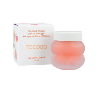 TOCOBO Vita Glazed Lip Mask is a deeply nourishing lip treatment designed to hydrate and protect the lips while providing a glossy finish. Enriched with a blend of nourishing oils such as Olive Fruit Oil, Jojoba Seed Oil, and Hippophae Rhamnoides Fruit Oil, this lip mask helps lock in moisture, leaving lips soft and supple. Infused with Vitamin E and antioxidant-rich extracts like Punica Granatum Flower Extract and Eclipta Prostrata Extract, it soothes and revitalizes dry, chapped lips. Ideal for overnight 