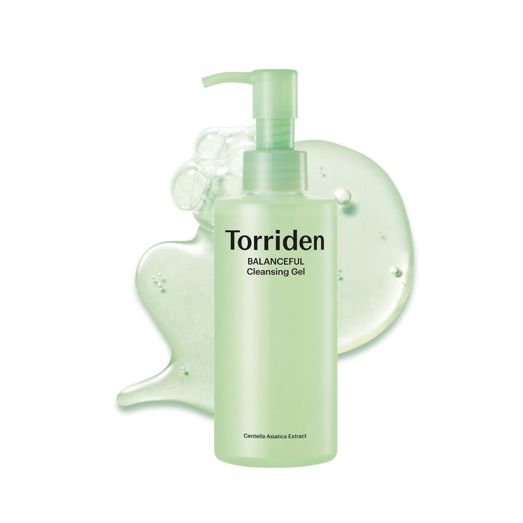 TORRIDEN Balanceful Cleansing Gel is a gentle yet effective cleanser that deeply cleanses while soothing and hydrating the skin. Formulated with the 5D Cica Complex, including Centella Asiatica Extract, Madecassoside, and Asiatic Acid, it calms irritated skin and supports the skin barrier. Enriched with Panthenol, Ceramide NP, and Witch Hazel Extract, this cleansing gel helps maintain moisture and leaves the skin feeling refreshed and balanced. Ideal for sensitive and acne-prone skin, it gently removes impu