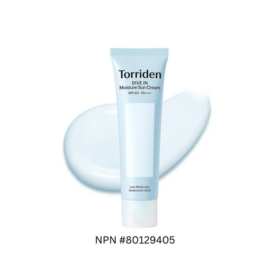 TORRIDEN DIVE-IN Watery Moisture Sun Cream is a hydrating, lightweight sunscreen that provides broad-spectrum protection with a blend of gentle chemical filters. Infused with Niacinamide and a complex of hyaluronic acids, it deeply hydrates while enhancing skin tone and radiance. With soothing ingredients like Aloe and Turmeric Root Extract, this sun cream leaves skin calm, moisturized, and perfectly shielded from daily sun exposure. Ideal for all skin types, including sensitive skin.